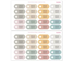 Tutete 40 Pegatinas para Objetos Pastel Nordic Estrella^ Etiquetas Personalizadas