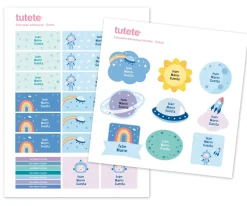 Tutete 30 Pegatinas para Objetos Robot^ Etiquetas Personalizadas