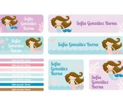 Tutete 30 Pegatinas para Objetos Sirena^ Etiquetas Personalizadas