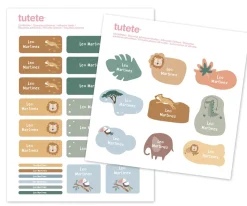 Tutete 29 Pegatinas para Objetos Savannah^ Colecciones Vuelta Al Cole