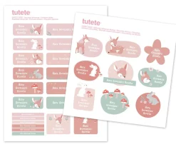 Tutete 29 Pegatinas para Objetos Sweet Deer