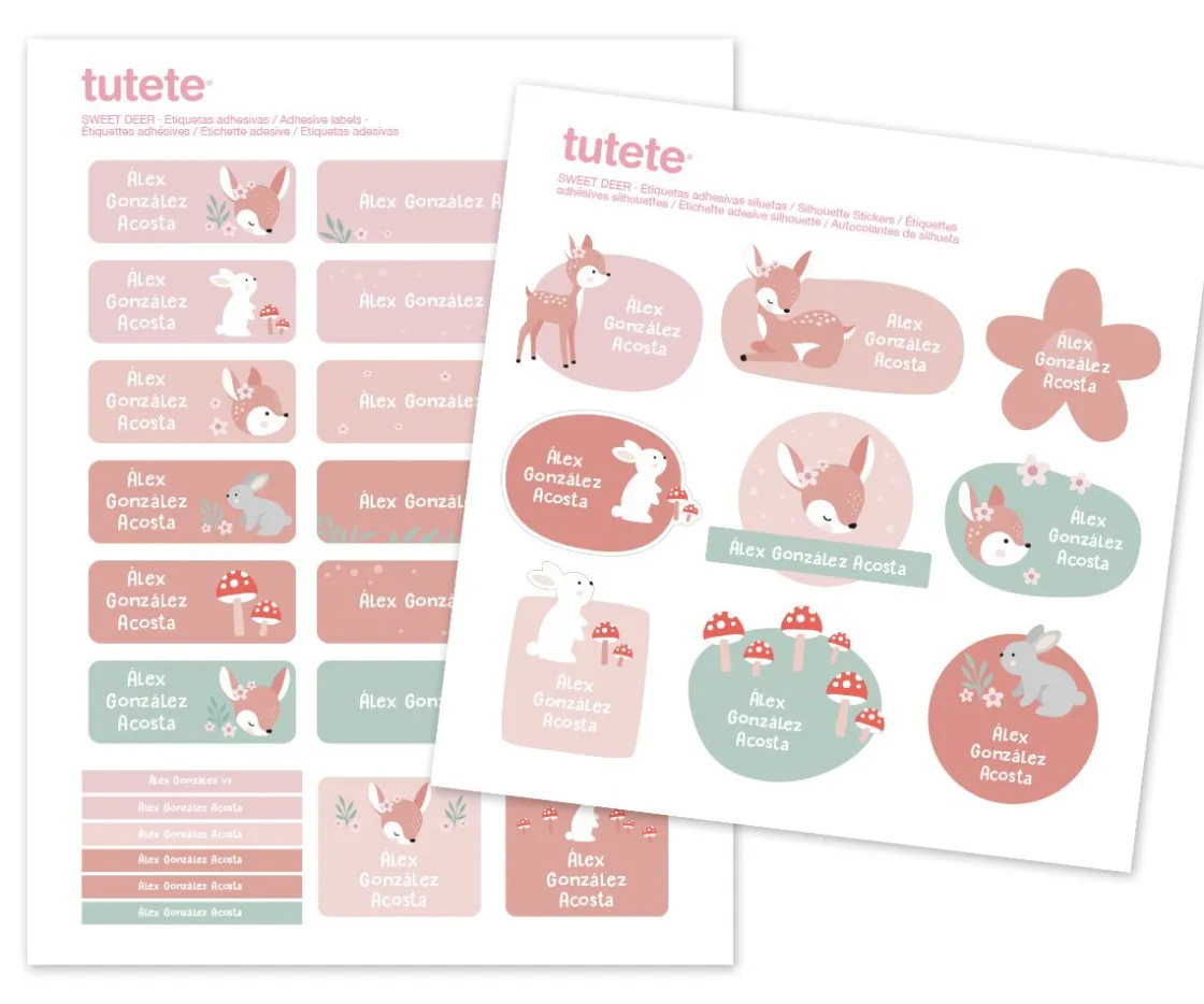 Tutete 29 Pegatinas para Objetos Sweet Deer