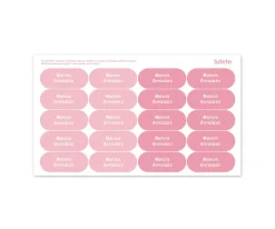 Tutete 60 Pegatinas para Objetos Solid Pink^ Etiquetas Personalizadas