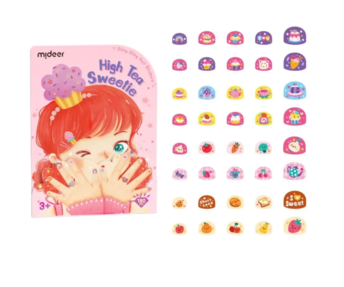 MiDeer 180 Pegatinas para Uñas Bling-Bling "Fiesta de Té"^Niños Pintura De Uñas, Brillos Y Tattoos