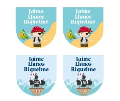 Tutete 12 Pegatinas Zapatos Pirata^ Etiquetas Personalizadas