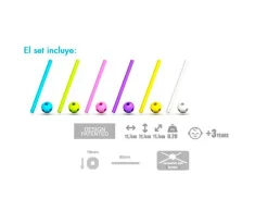 Niños Meli 150 Piezas Stik Pastel