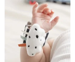 Niños Done by Deer 2 Pulseras Sonajero Happy Clouds Blue