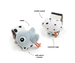 Niños Done by Deer 2 Pulseras Sonajero Happy Clouds Blue