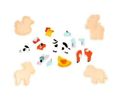 Janod 4 Puzzles Evolutivos Granja^Niños Juguetes Para Niños De 18 Meses