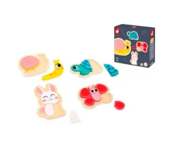 Niños Janod 4 Puzzles Evolutivos Jardín