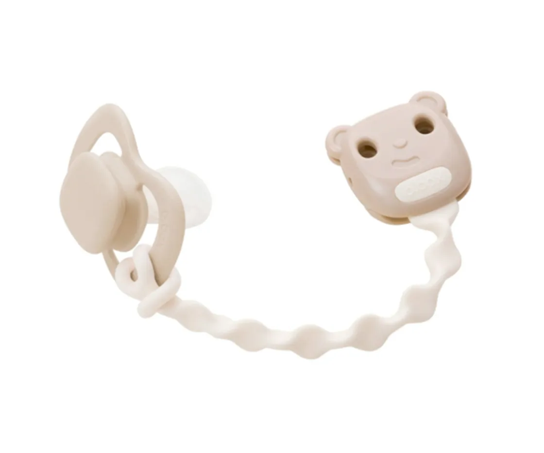 b.box 2 Sujetachupetes de Silicona Blush Vainilla^ Chupeteros