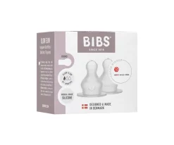 BIBS 2 Tetinas Silicona Biberón Flujo Lento^ Tetinas
