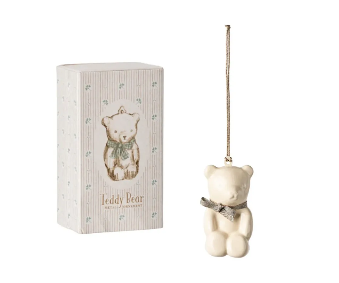 Maileg Adorno de Metal Osito de Peluche Off White/Blue^ Adornos Y Decoración Navidad
