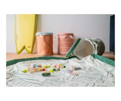 Play & Go Alfombra de Juegos + Cesta de Almacenaje Soo Roadmap^Niños Organizadores De Juguetes