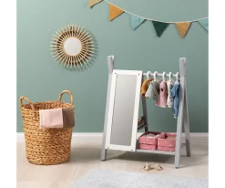 Niños Musterkind Armario Perchero para Muñecas Viola Gris/Blanco