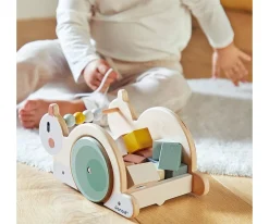 Niños Janod Arrastre Caracol Apilable Cubos