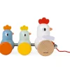 Niños Janod Arrastre Gallina y Pollitos
