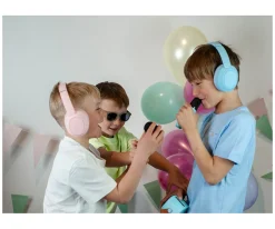 Niños Lalarma Auriculares Inalámbricos con Cancelación Activa de Ruido Rosa