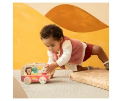 Niños Lilliputiens Autobús Mágico de Madera de Lena la Unicornio