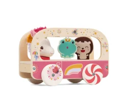 Niños Lilliputiens Autobús Mágico de Madera de Lena la Unicornio