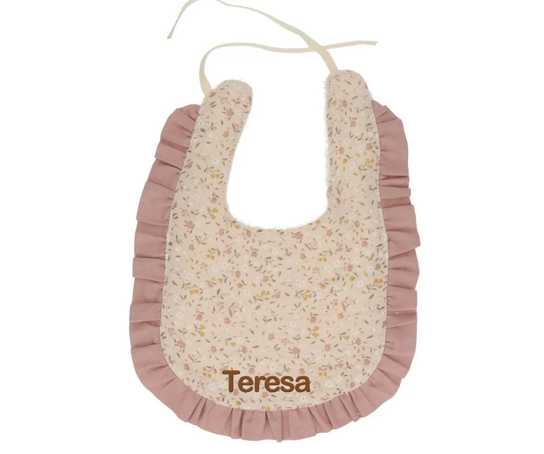 Cristina de Jos'h Babero Algodón con Volante Wild Flower Personalizable^ Baberos Personalizados