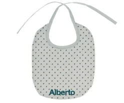 Cristina de Jos'h Babero Algodón Mini Star Grey Personalizable