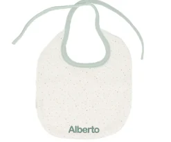 Cristina de Jos'h Babero Algodón Rainbow Dots Verde Personalizable^ Baberos Personalizados