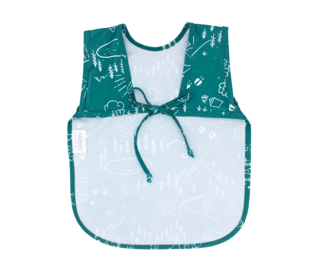 Bapron Baby Babero con Manga Corta Pine Forest^ Baberos Impermeables