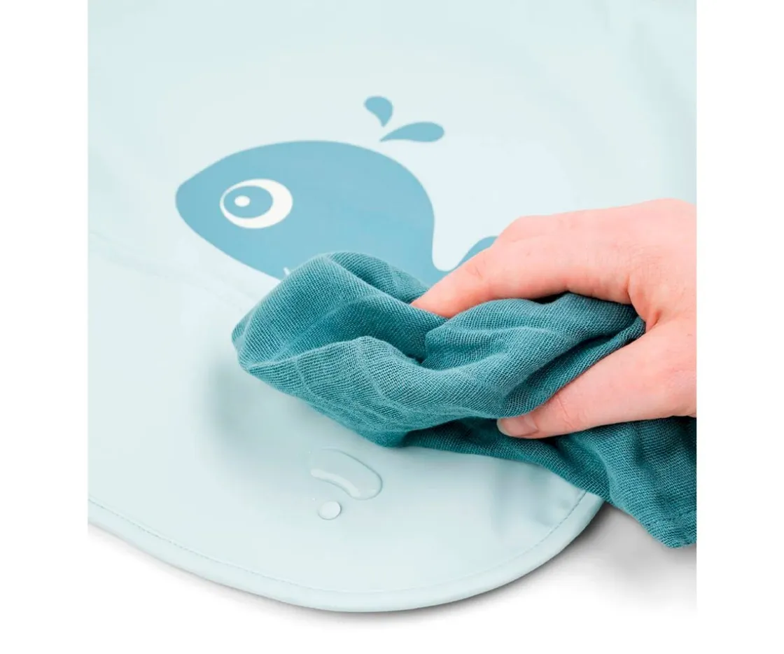 Done by Deer Babero con Mangas Blue Wally 6-18m Personalizable