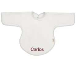 Timboo Babero con Mangas Silver Grey Personalizable^ Baberos Con Manga