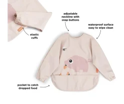 Done by Deer Babero con Mangas Tiny Farm Powder 6-18m Personalizable