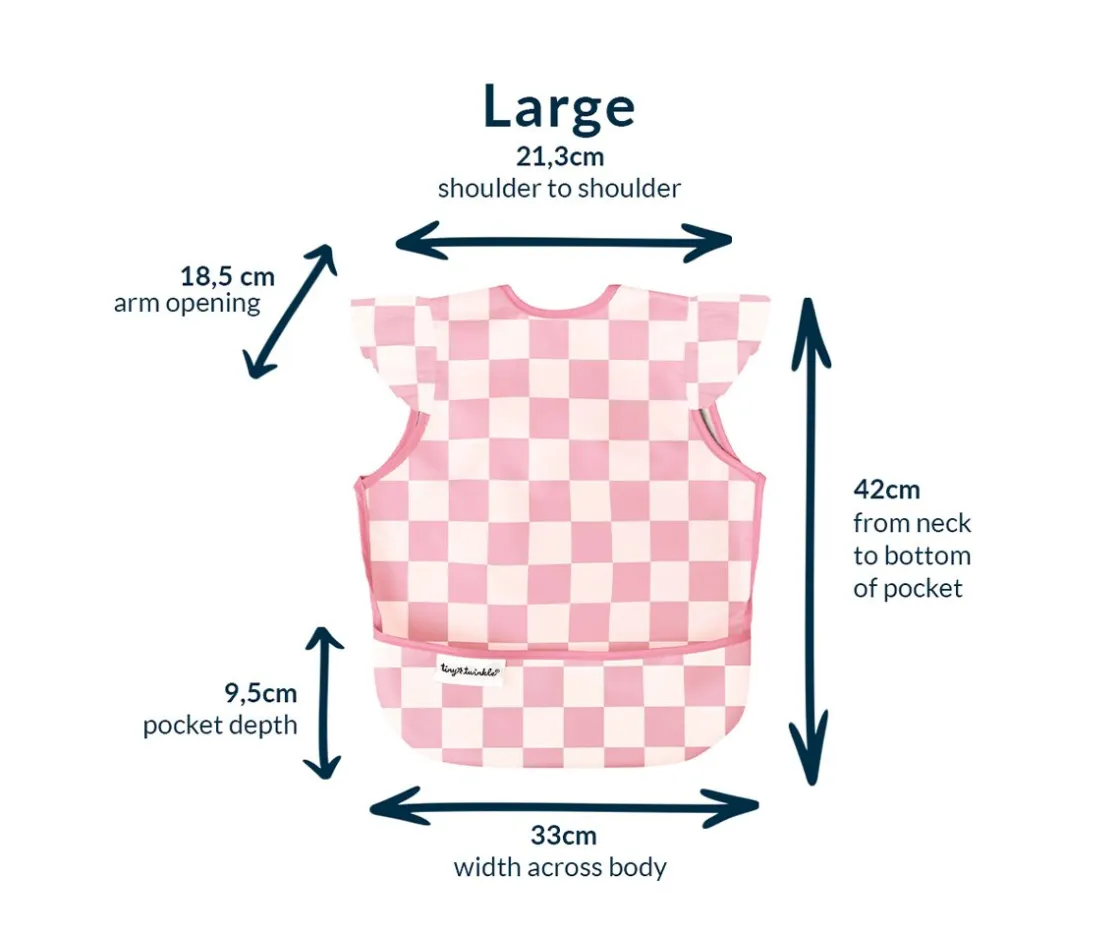 Tiny Twinkle Babero Impermeable Checkers Sage