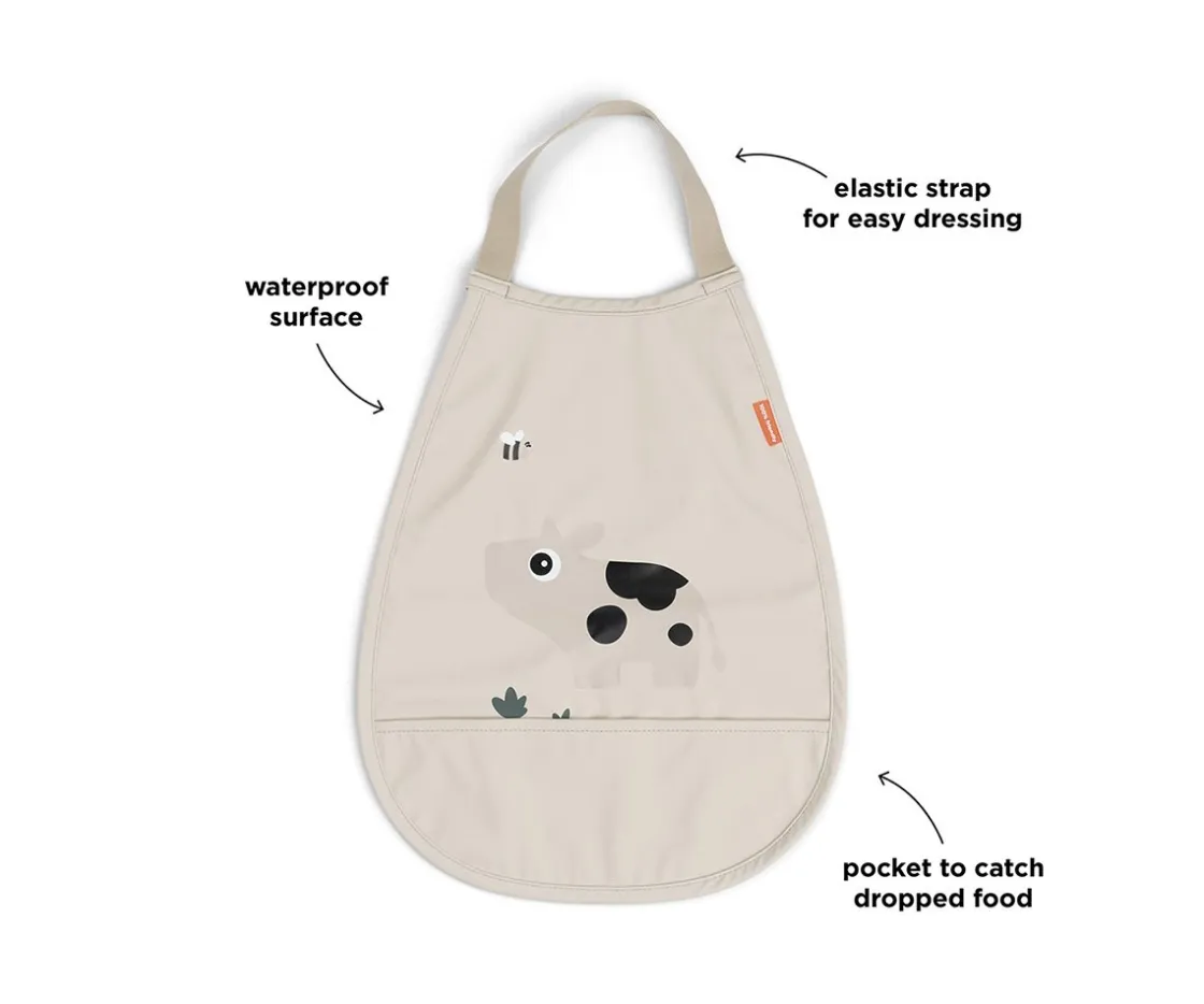 Done by Deer Babero Pull-Over Tiny Farm Sand^ Baberos