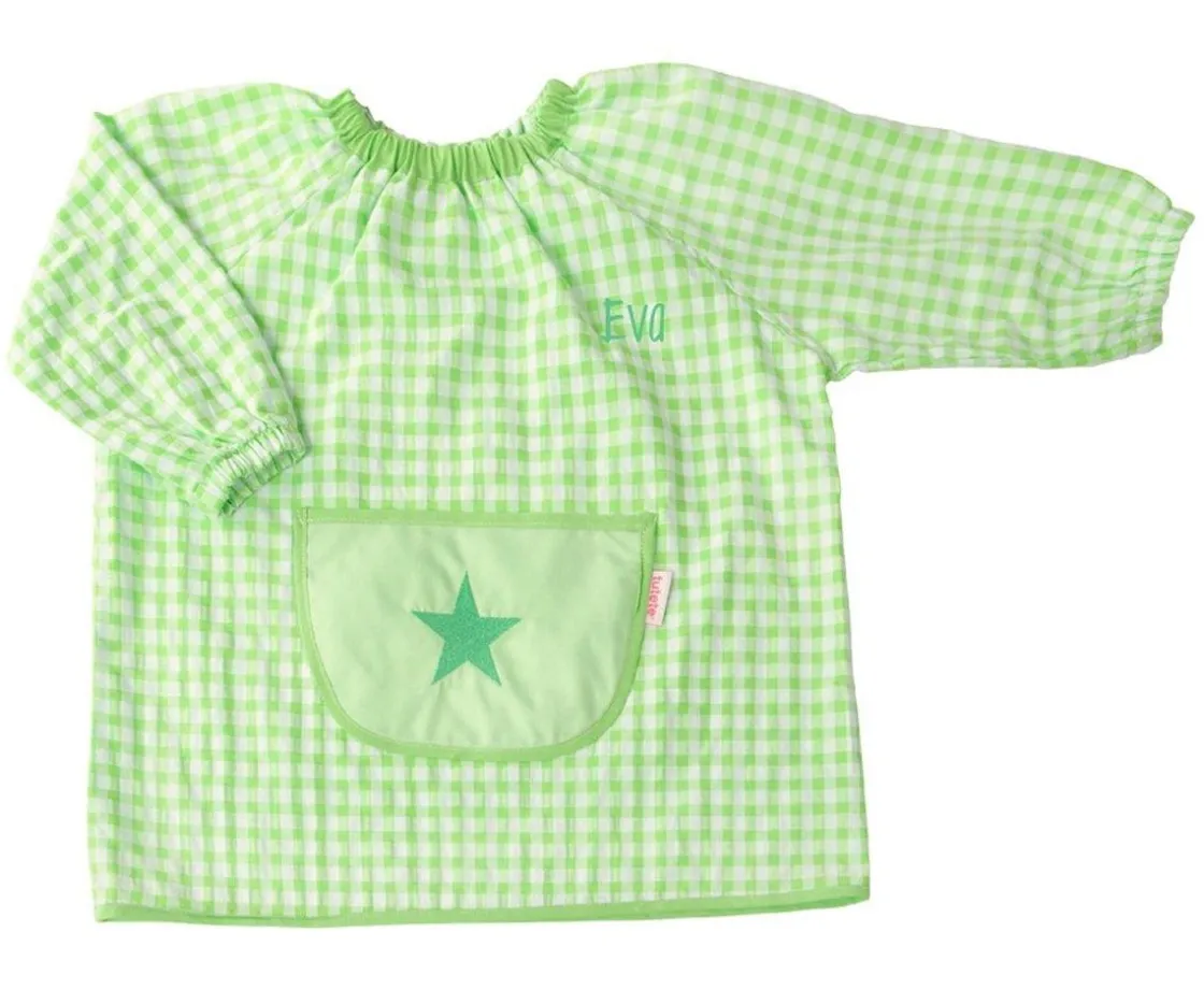 Tutete Textil Babi con Bolsillo Central Estrella Pistacho Personalizable^ Babis Escolares