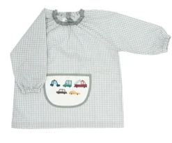 Tutete Textil Babi con Bolsillo Central Vichy Vintage Cars Personalizado^ Colecciones Vuelta Al Cole