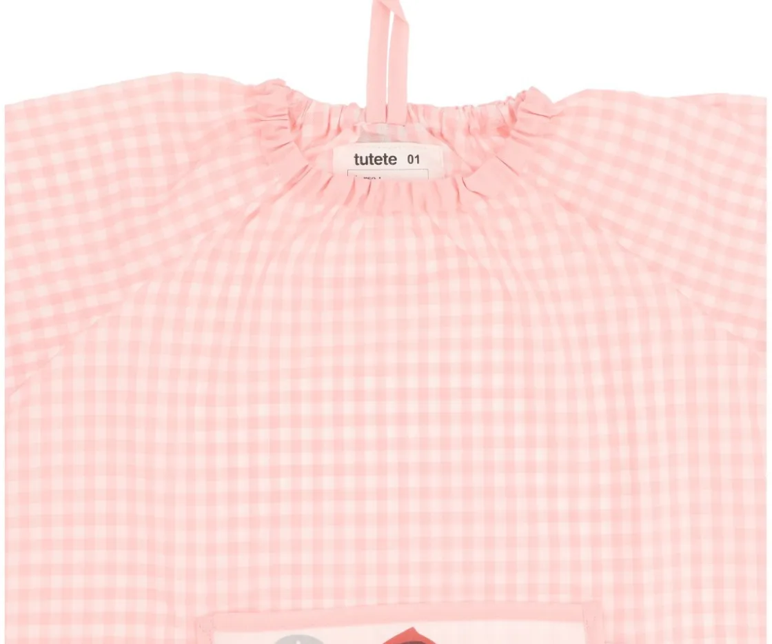 Tutete Textil Babi con Bolsillo Central Vichy Little Red Personalizado