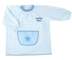 Tutete Textil Babi con Bolsillo Central Estrella Celeste Personalizable^ Babis Escolares