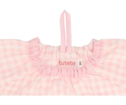 Tutete Textil Babi Lola con Bolsillo Central Vichy Bugs Personalizable