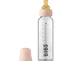 BIBS Biberón Cristal Blush 225ml + Fundas Biberón Large^ Biberones