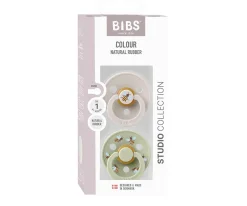 BIBS Pacifier Studio Colour 2 PACK Bumblebee Latex Mushroom Mix^ Chupetes Con Diseños