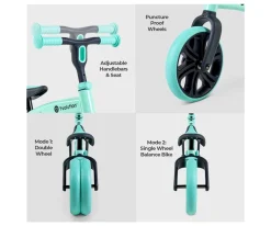 Niños Yvolution Bicicleta de Equilibrio Yvelo Junior Mint