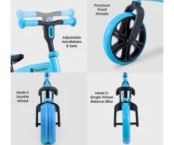 Niños Yvolution Bicicleta sin Pedales Yvelo Junior Azul