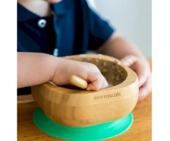 Ecorascals Bol Bambú Rosa Eco con Cuchara^ Vajilla Infantil