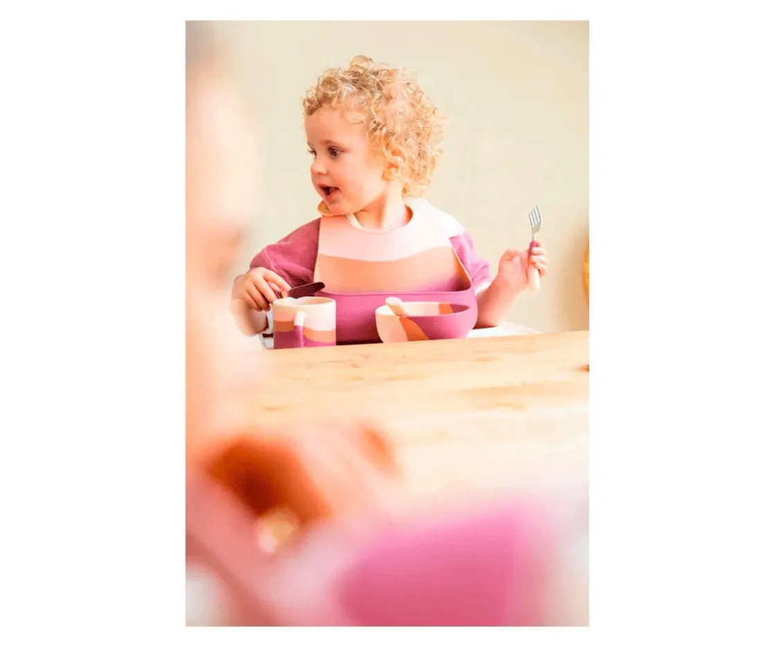 Grech & Co Bol con Ventosa Color Splash Mauve Rose Ombre^ Vajilla Infantil