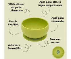 Sassi Bol con Ventosa Silicona Dinosaurio