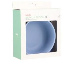 Tutete Bol Silicona + Cuchara Acero Ocean Blue^ Vajilla Infantil