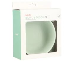 Tutete Bol Silicona + Cuchara Acero Sage^ Vajilla Infantil
