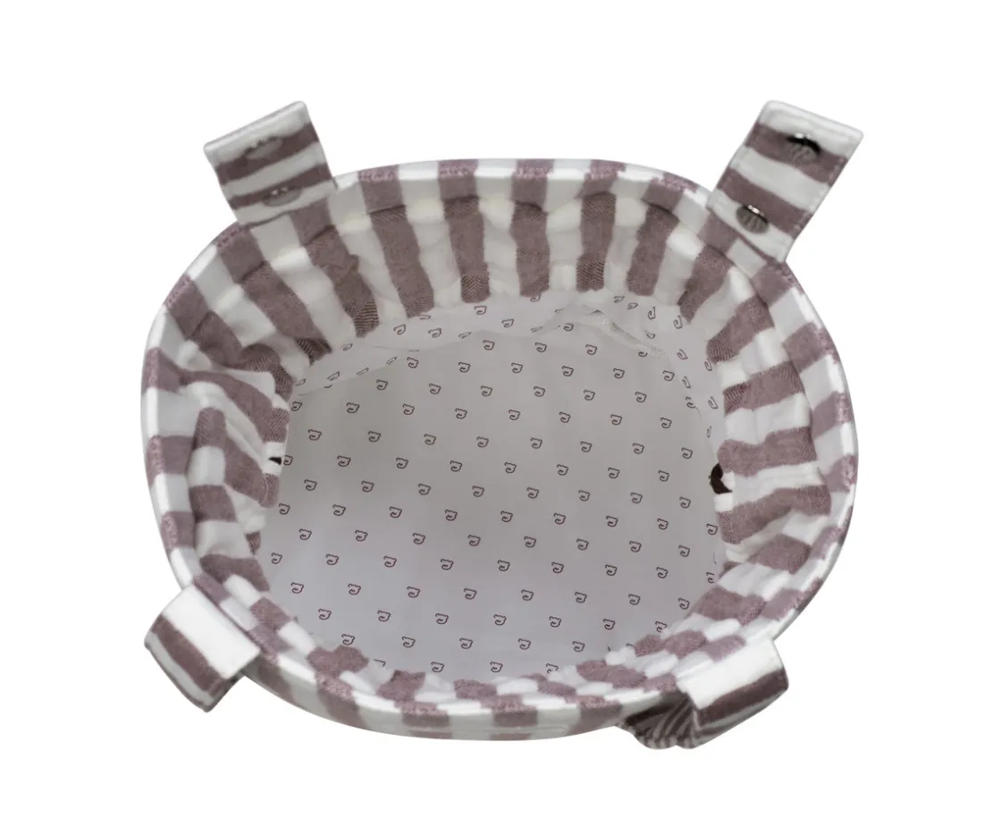 Niños Pasito a Pasito Bolsa Bucket Cherry Rayas