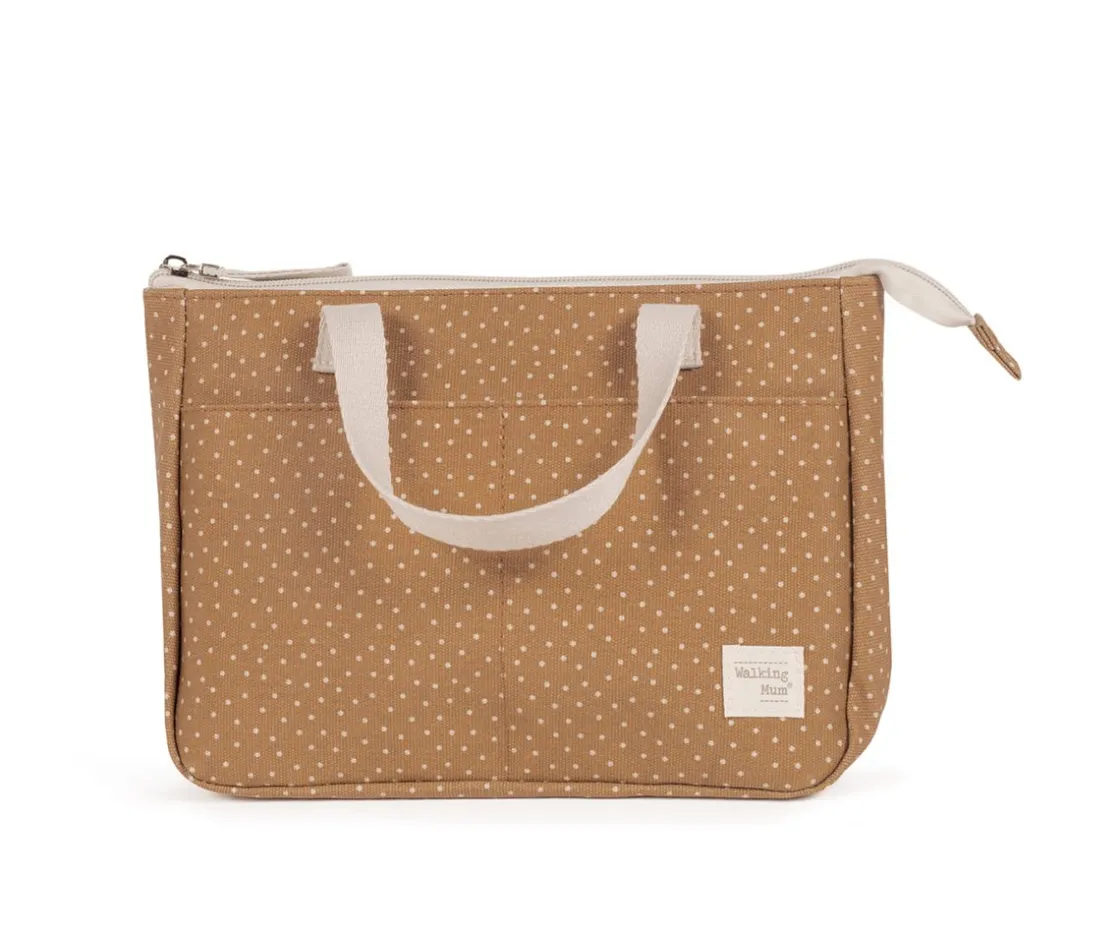 Niños Walking Mum Bolsa de Aseo Lunares Poppy Canela
