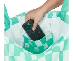 Dock & Bay Bolsa de Playa Check Verde Personalizable